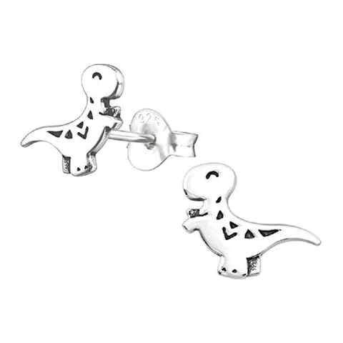 Laimons Pendientes infantiles para niñas, dinosaurios, plata de ley 925 Cover