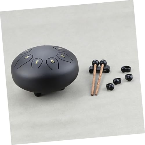Tambor de lengua metálico negro grande DECHOUS miniatura 3