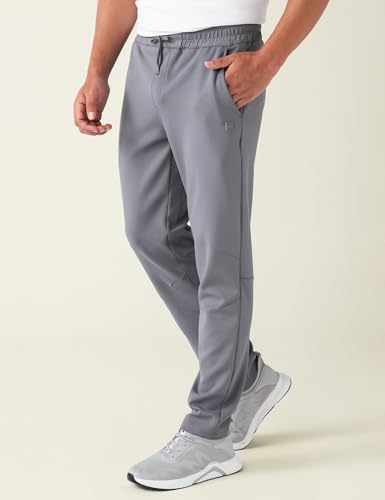 Image of DAMENSCH Men Mid Rise Regular Fit Cotton Blend Solid Moisture Wicking Antimicrobial Zipper Pocket Super Comfortable Baby Terry Lounge Joggers