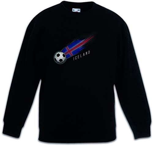 Pullover enfant noir Iceland Football Comet I Urban Backwoods résistant et chaud pour l'hiver