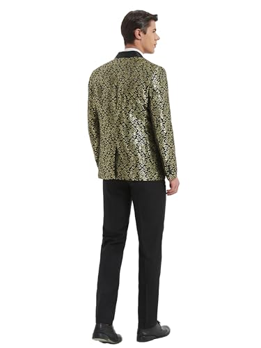 Men Suits Slim Fit 2 Pieces Sets Tuxedo Blazer Pants Shawl Lapel Printed Bow Tie for Prom Wedding Business Dinner3