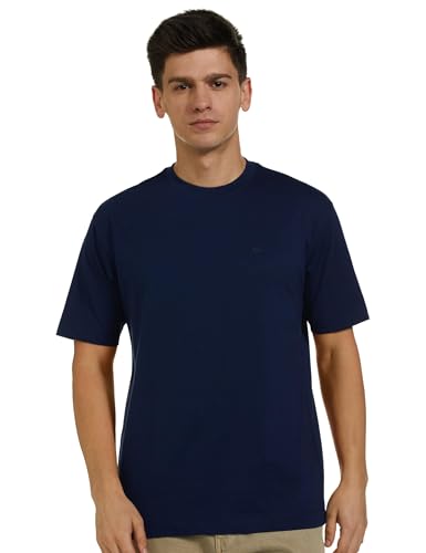 Image of Allen Solly Men's Cotton T-Shirt | Drop Shoulder | Back Print | Regular Fit | Casual Streetwear Style