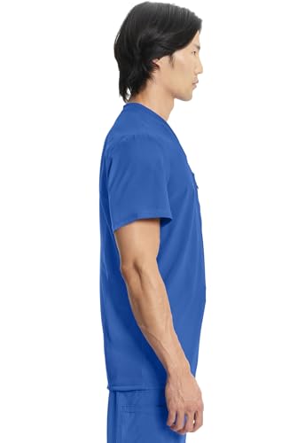 Image of Cherokee Infinity Mens Scrubs Top V-Neck Modern Fit 2 Pocket 360 Stretch