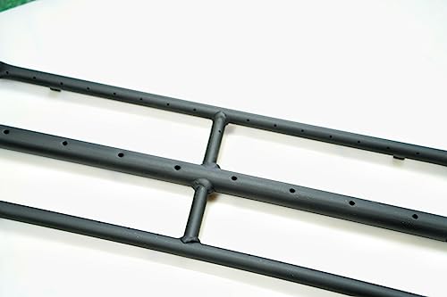 Americangaslogs Rectangular Gas Fire Pit and Gas Fireplace H-Burner H Burner with 3 Pipes (18 Inch) Patent Applied