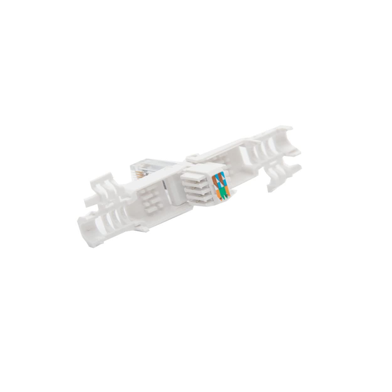 Premium X 100x Netzwerkstecker CAT6a RJ45 Adapter Kupplung für CAT6 und CAT7 Verlegekabel Patchkabel AWG 24, 25 und 26 Innenleiter LAN Stecker Werkzeugfrei Werkzeuglos Stecker