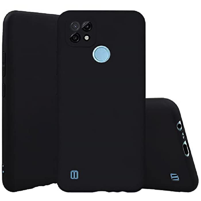 Image of Mobile Back Cover Case for Realme C21Y (Silicone Case|CameraProtection|Black SC1510)