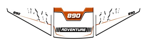 Protections latérales KTM Adventure 890 effet 3D premium blanc v2