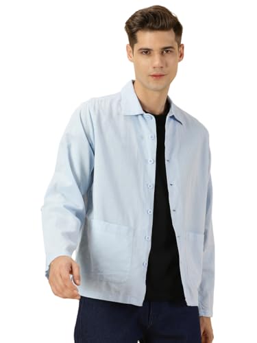 Image of Thomas Scott Men's | Solid | Full Sleeve | Regular Fit | 100% Cotton | Double Pocket | Spread Collar | Casual Shirt