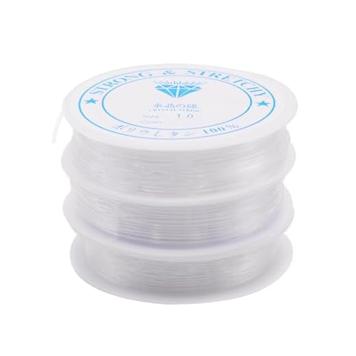 Filo Elastico Trasparente per Bracciali,3 pezzi Filo Nylon per Braccialetti,(0.6mm, 0.8mm & 1mm) per Braccialetti DIY Collane, Perline, e Creazione di Gioielli (Trasparente)