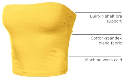 Image of Women's Shapewear Tube Tops Strapless Ruched Built-in Shelf Bra Casual