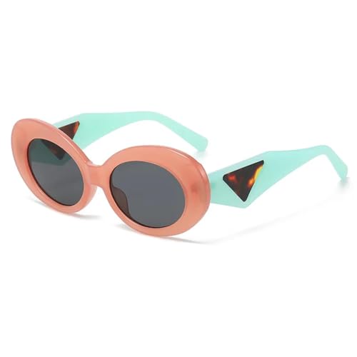 Lunettes de soleil rétro ovales protection totale UV400 et verres dégradés