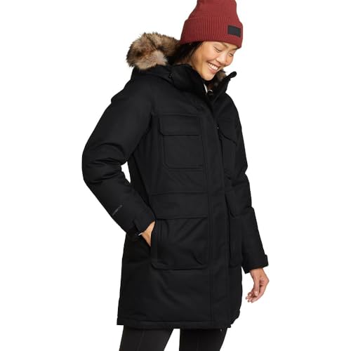 Eddie Bauer Women's Superior Arctic Down Waterproof Parka, Black, Medium
