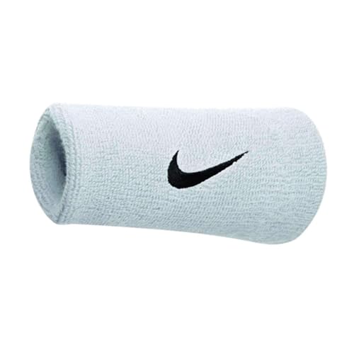 Massimo comfort. Nike Swoosh - Polsini tergisudore, Unisex, N.NN.05.116.OS, White/Obsidian, Taglia Unica