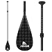 Abahub 3-Piece Stand up Paddles, Lightweight Paddleboard Paddle Oars for Paddleboard, Adjustable Aluminum Alloy Shaft 68" - 84", Carbon Square Print Plastic Nylon Blade