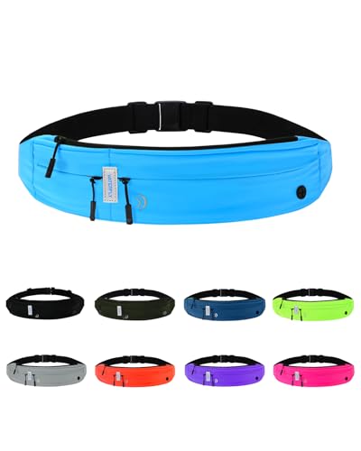 Image of WATERFLY Running Belt Fanny Pack: Runner Marathon Jogging Waist Pack Sport Workout Exercise Fitness Phone Holder Belt for Men Women Jogger Slim Waistband
