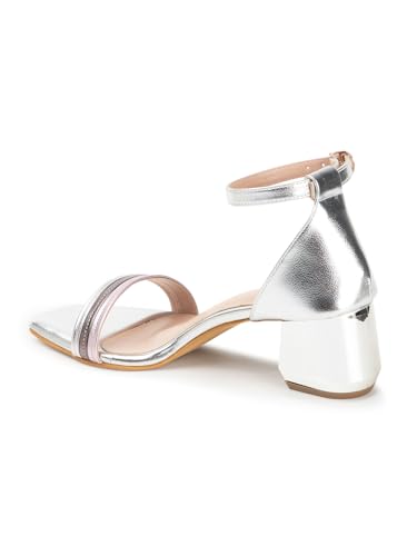 Image of Carlton London Women Stylish Fashion Embellished Sandals for Outdoor, Party, Wedding and Holidays with Block Heels
