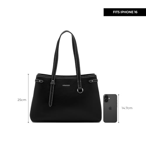 Image of Miraggio Darleen 14 Inch Tote Bag For Women | Office Tote Bag With Zipper Closure | Stylish Tote Bag