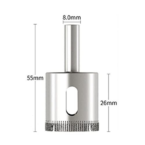 Fresa para agujeros en vidrio, cerámica y mármol, broca diamantada de 28 mm, 1 unidad miniatura 2