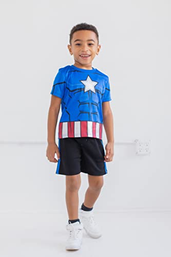 Image of Marvel Cosplay Athletic 2-Piece T-Shirt and Shorts Set Toddler to Big Kid