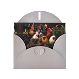 Améliorez vos vœux de vacances avec notre carte de Noël de qualité supérieure Gray WHJSHOP Rooster Family Portfolio Pattern fabriquée à partir de papier nacré haut de gamme qui scintille sous la lumière, assurant que vos vœux festifs se démarquent avec un effet étincelant éblouissant et une impression claire et lumineuse.