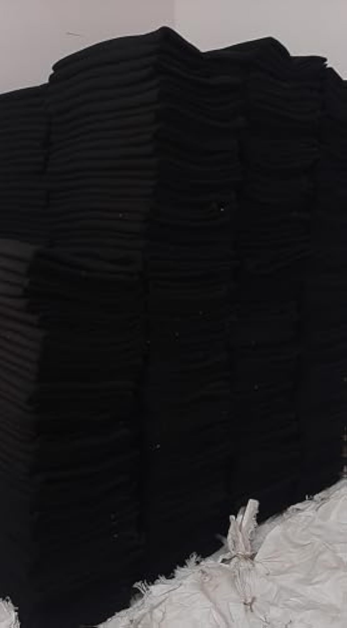 Plain Acrylic Wool Blankets, Black