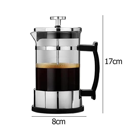 TATBUL cafetera Cafetera de Vidrio de Acero Inoxidable, Tetera, Filtro de té y café, máquina de café Espresso Manual de… - Imagen 7