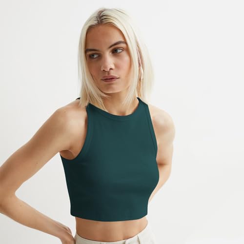 Image of KERI PERRY Tops for Women Crop Top for Women's Tank Activewear Tee Sports Western Casual Cotton Camisole Pack of 3 Combo