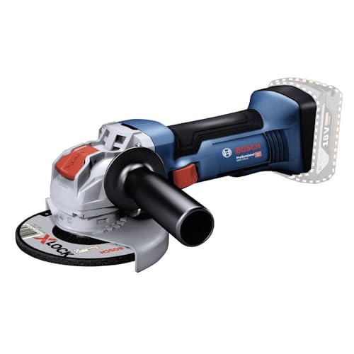 Bosch Professional 18V System Winkelschleifer GWX 18V-8 (ohne Akkus und Ladegerät, mit X-LOCK-Aufnahme, Scheiben-Ø: 125 mm, inkl. Schutzhaube und Zusatzhandgriff, im Karton)