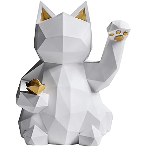 ArtsPavilion Lucky Cat Sculpture Geometric Statue Cover