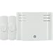 GE Wireless Doorbell Kit, 8 Melodies, 1, 2 Push Buttons, 4 Volume Levels, 150 Ft. Range, Mountable, White, 19297, Battery-Operated Receiver