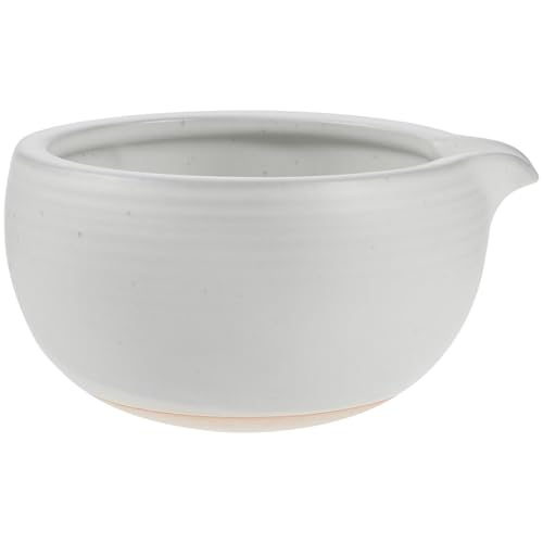 Bol à matcha texture fine céramique blanche traditionnelle de 525ml