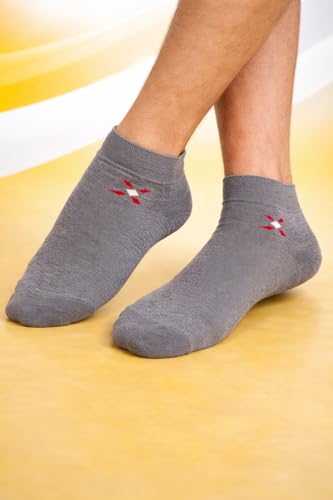 Image of Dollar Socks for Men Solid Ankle Length Cotton Socks, Free Size (Multicoloured)