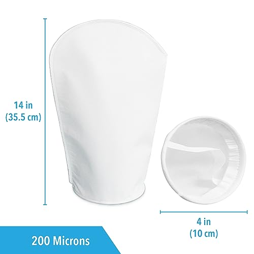 Image of JOR Filter Sock 200 Micron, Double Stitched Machine Washable and Reusable, Extends Life of Filter System, Good for the Planet, Improves Aquarium Pond Water for Energetic Fish, Clear Water, 2 Pack