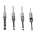 8MILELAKE 4pcs Square Hole Drill Bits, 1/4