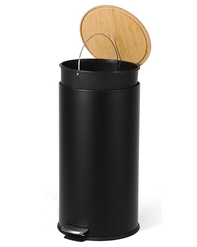 Garvee caneca de basura 8 galones (30 L) con tapa bambú