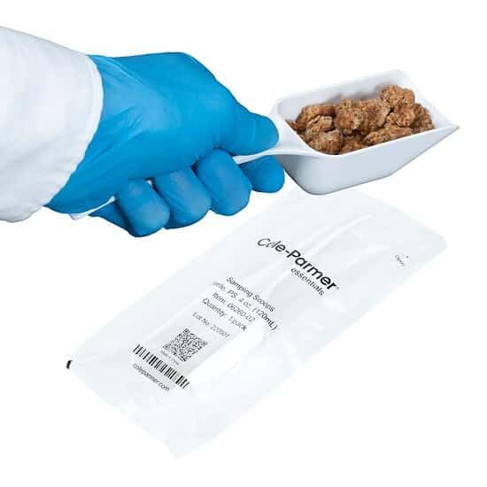 Cole-Parmer Essentials Sterile Lab Sampling Scoops, Polystyrene, 120 mL (4 oz); 100/CS