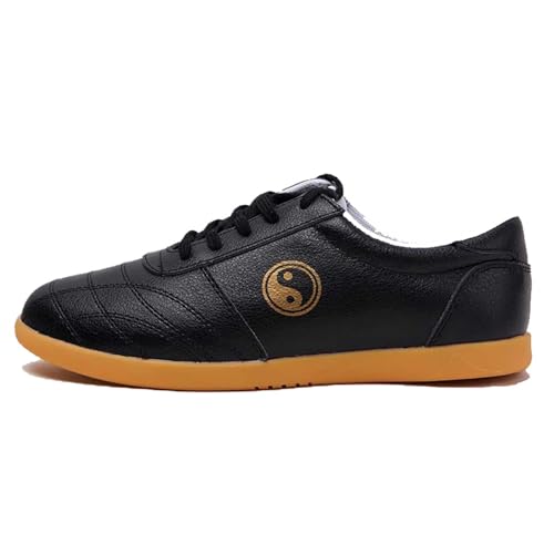 Zapatos De Taekwondo Unisex Zapatillas Artes Marciales Kung Fu Karate Boxeo Deporte Gym Training Ligeros Y Transpirables for Niños Adolescentes Adultos(Black,38 EU)