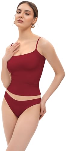 Image of MIRITY Women's Sexy Double Lined Square Neck Tank Top - Y2K Going Out Adjustable Spaghetti Strap Cami