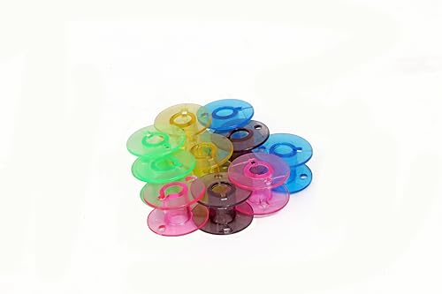 Image of SINGER Bobbins - Pack of 10 | Compatible with All SINGER Domestic Sewing Machines | Durable Plastic Construction for Smooth Stitching | Clear Bobbins for Easy Thread Visibility