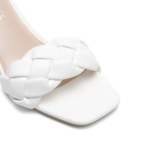 Image of DREAM PAIRS Heels for Women Rhinestone Open Toe Low Kitten Heels Sexy Stilettos Heels Pump Sandals Party Evening Prom Dance Dress Shoes