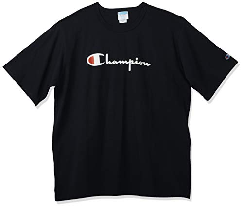 Champion LIFE Men's Life Heritage Tee, Navy W/Flock Script, Large