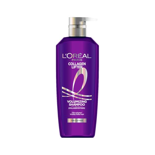 Image of L'Oreal Paris Collagen Lifter Volumizing Shampoo with Collagen Peptides for thin, flat hair, gives instant volume lift & thicker, fuller hair, 800ml