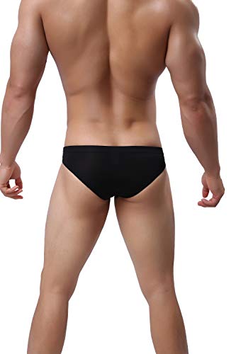Naturemore Men's Sexy Thong Ice Silk Briefs Comfort Underwear2