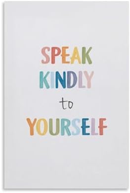 Speak Kindly To Yourself Poster, Positive Affirmation, Growth Min...
