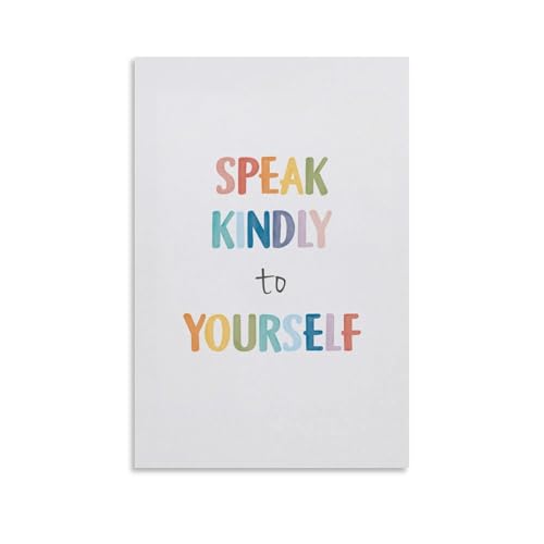 Speak Kindly To Yourself Poster, Positive Affirmation, Growth Min...