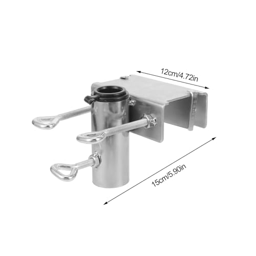 Soporte de sombrilla para balcón y terraza con abrazadera metálica estable 3