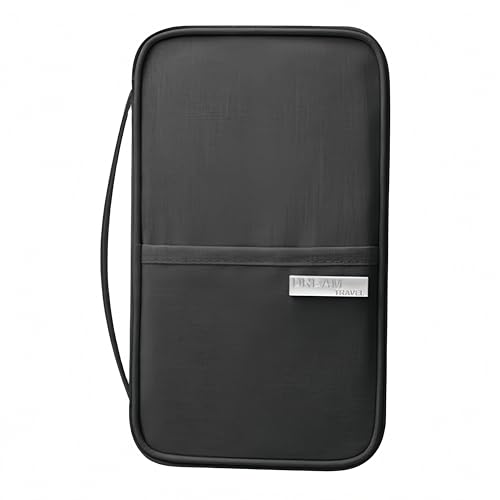 Family Passport Holder Travel Document Wallet Organiser Waterproof Black