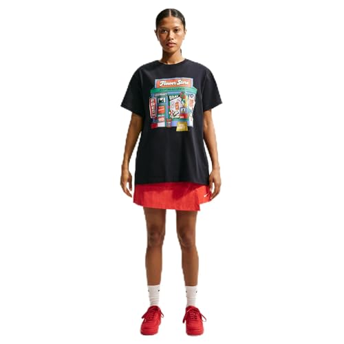 Nike Womens Oversized Graphic T-Shirt Black Small