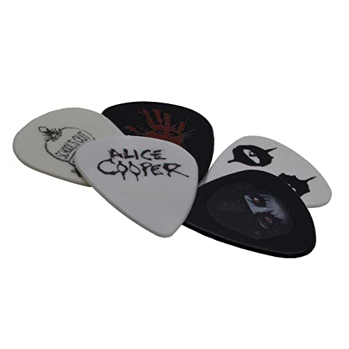 Alice Cooper Guitar Picks Eyes Logo Official 5 pack Plectrum One Size