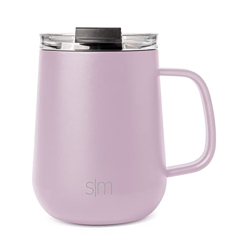 Simple Modern Taza de Café para Viajes con Asa, Vaso Térmico de Café de Acero Inoxidable con Taza para Té, Regalos para Mujeres y Hombres, Voyager...